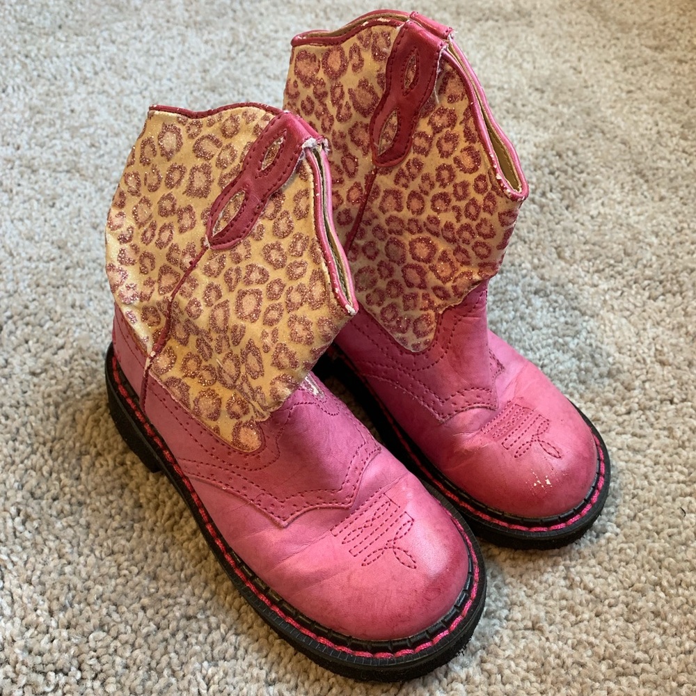 Pink leopard Roper boots